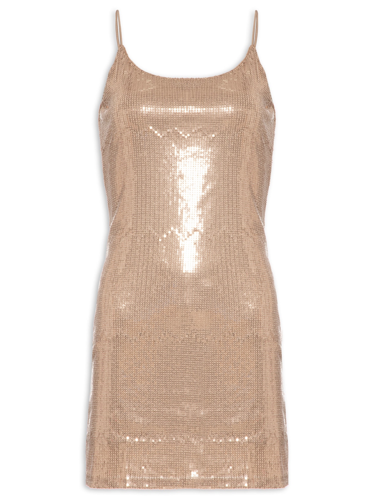 Vestido Curto em Paetê Dourado Market 33
