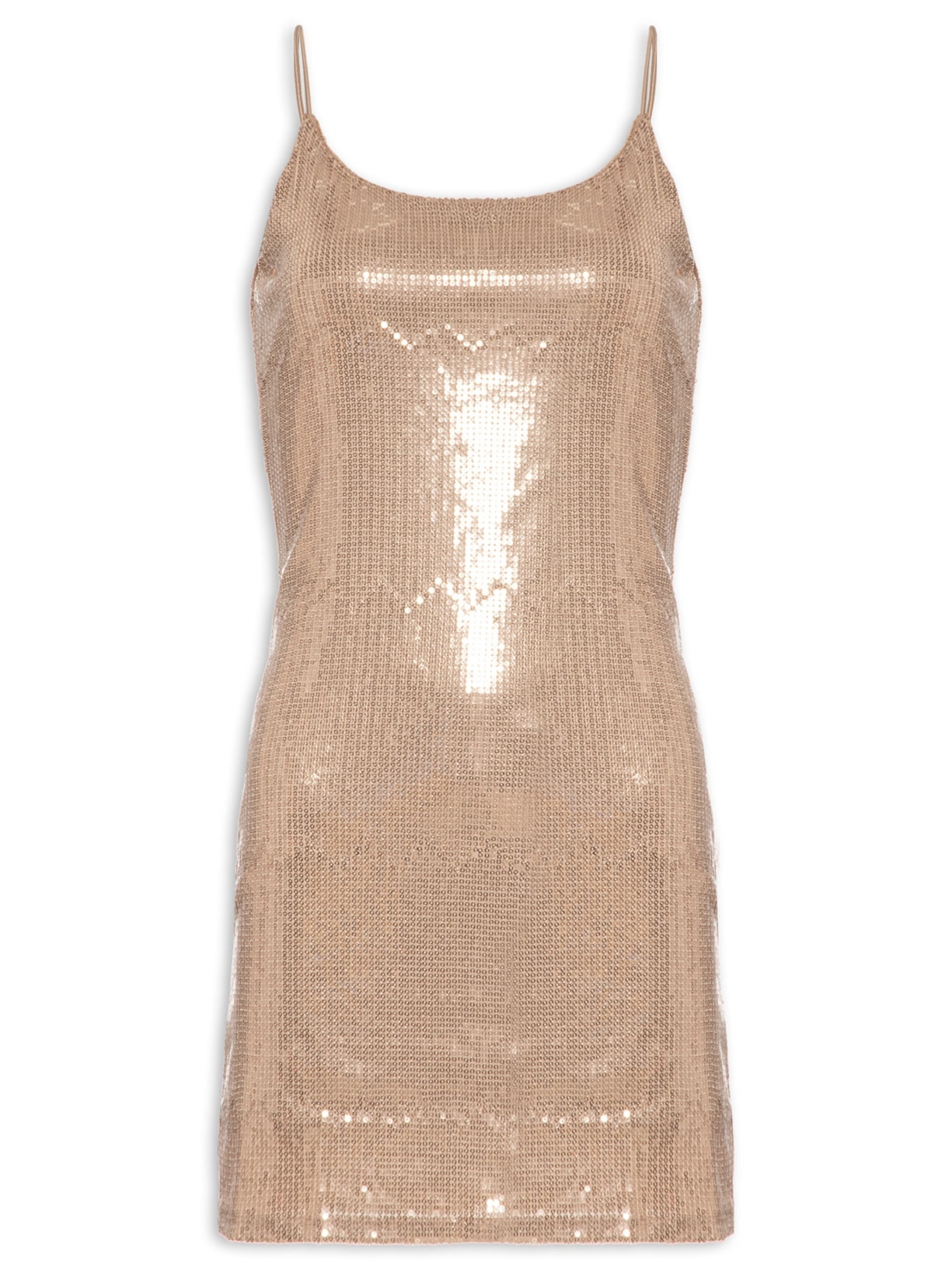 Vestido Curto em Paetê Dourado Market 33