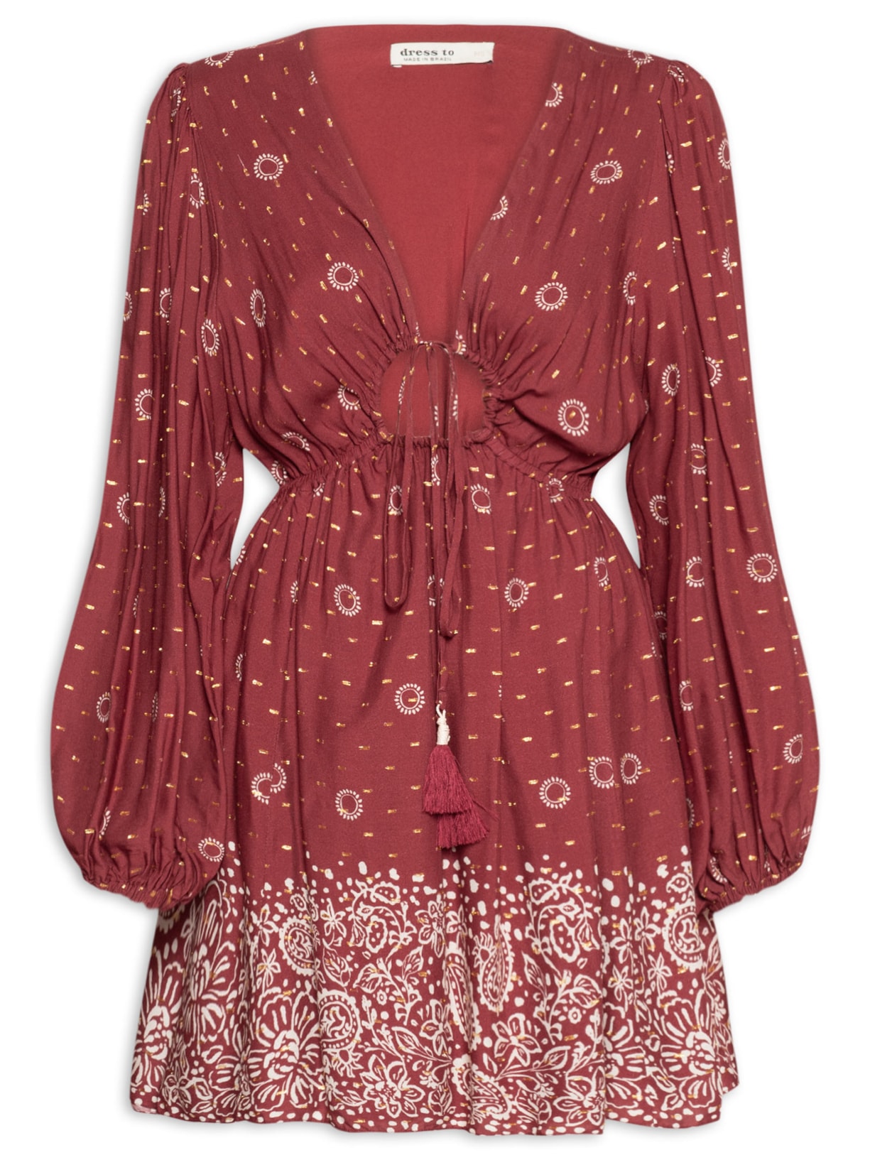 Vestido Curto Est Aurea Vermelho Dress To