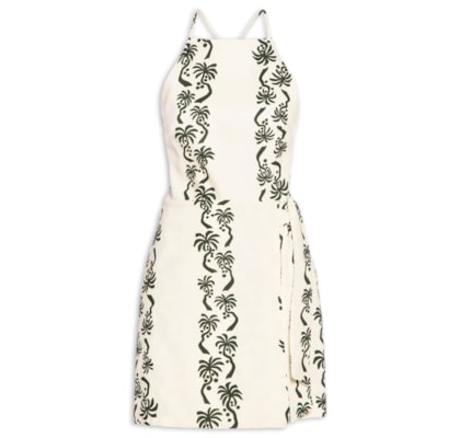 Vestido Curto Estampa Aventureiro - Branco