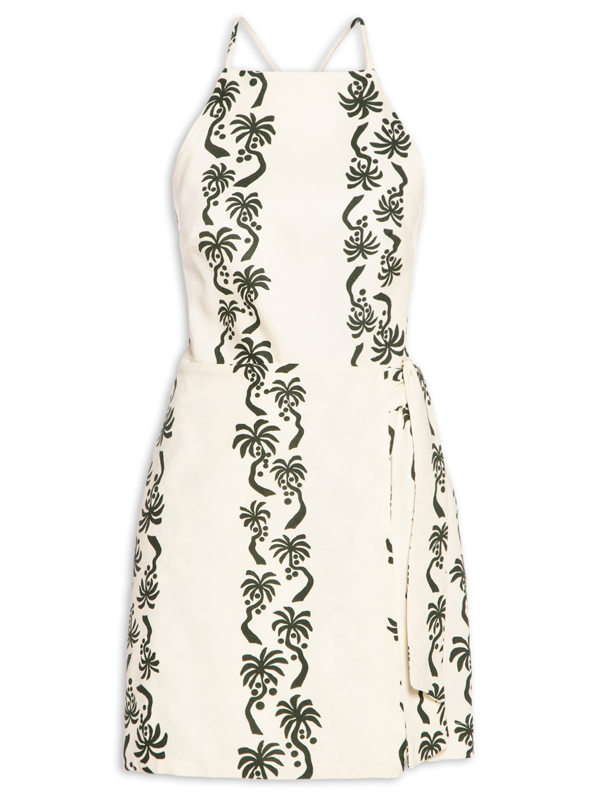 Vestido Curto Estampa Aventureiro - Branco