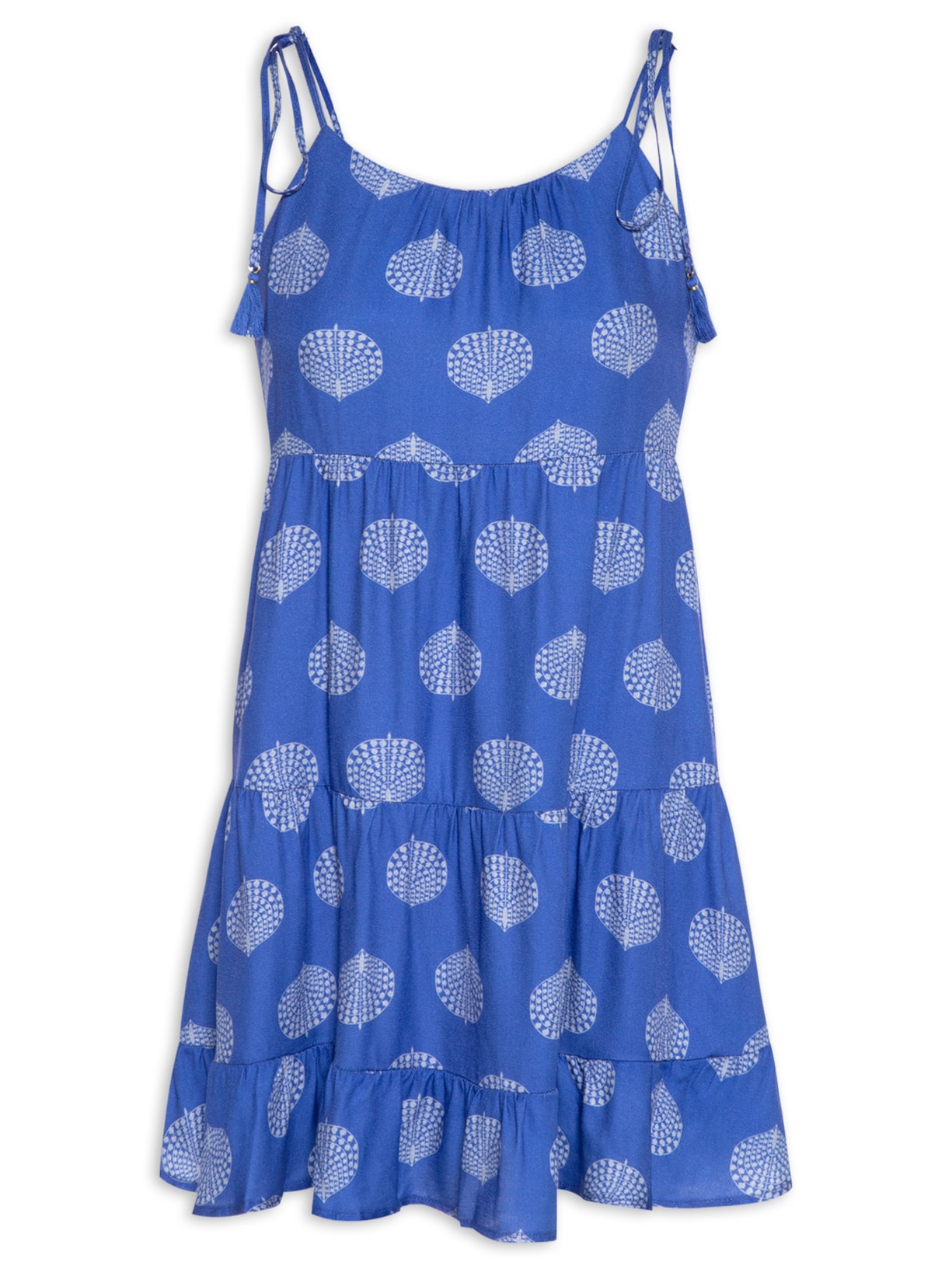 Vestido Curto Estampa Bahamas - Azul
