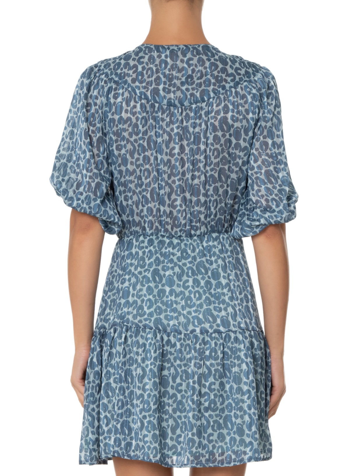 Vestido Curto Estampa Maragogi Cristal Animal Print Maria Filó