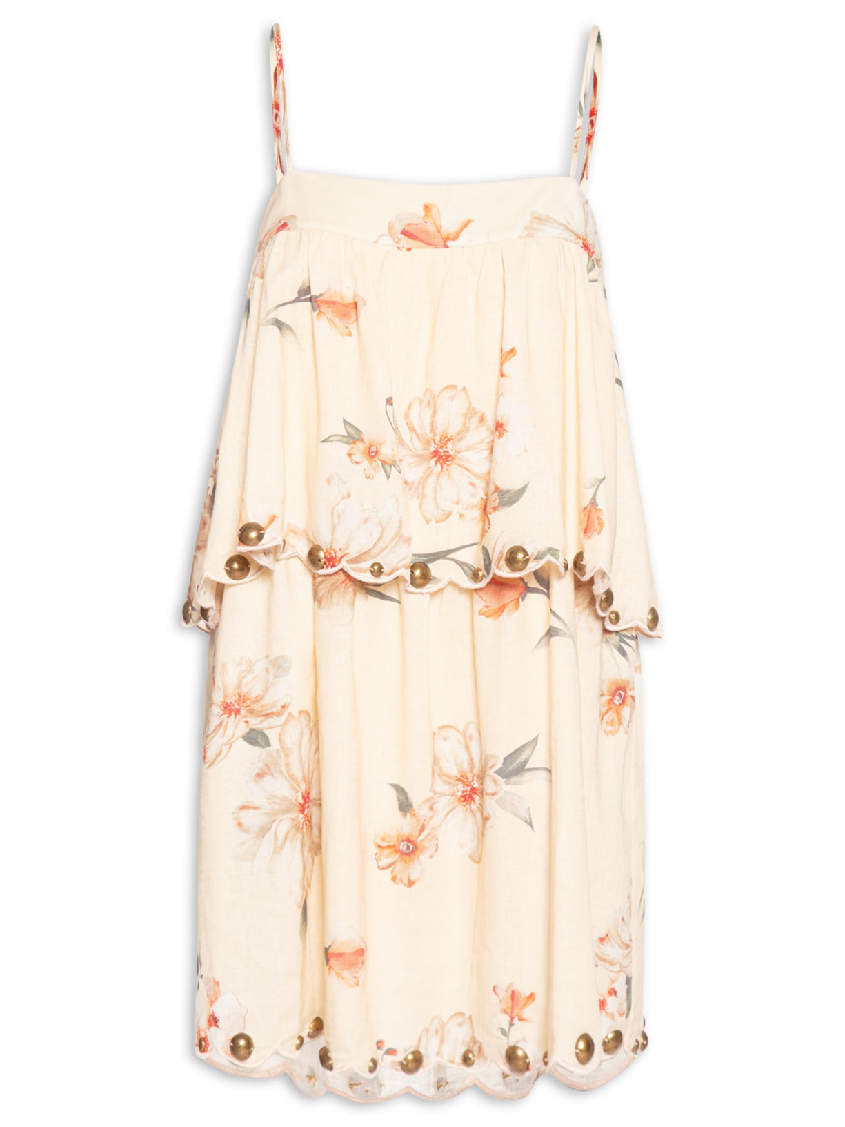 Vestido Curto Estampa Poppy - Amarelo