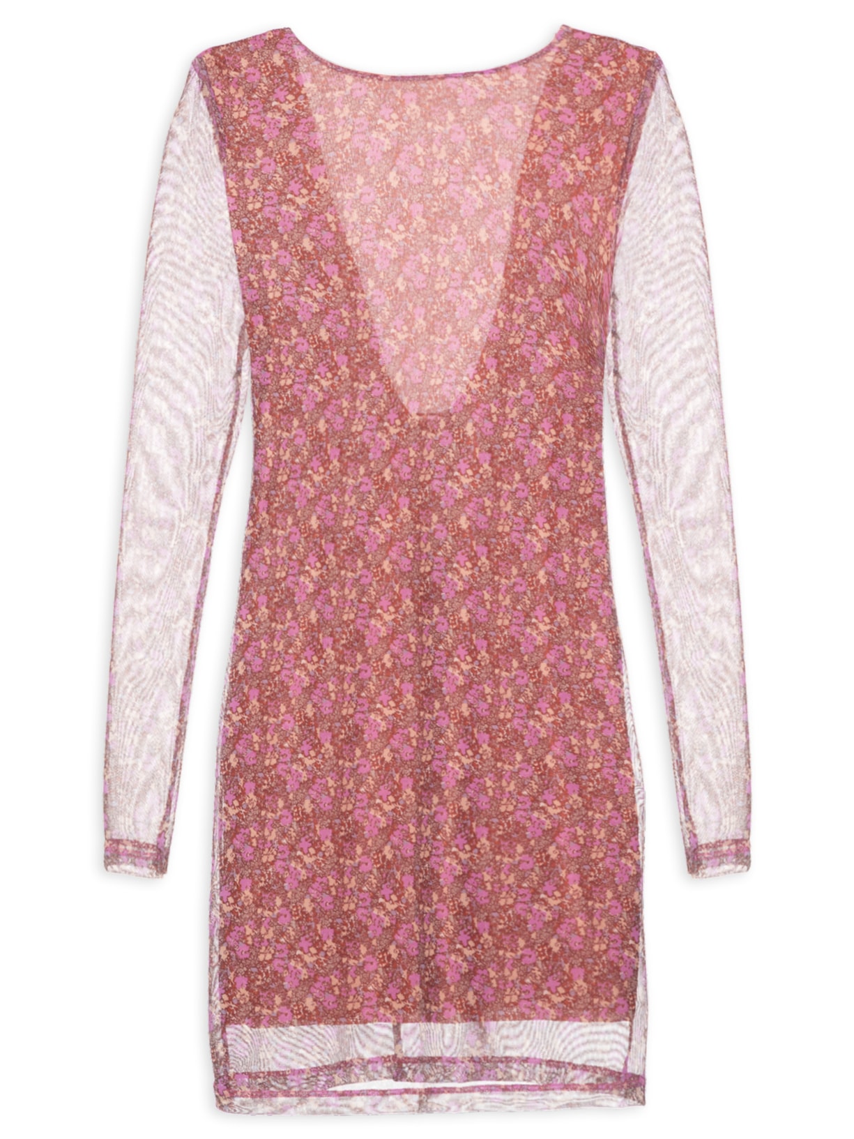 Vestido Curto Estampa Violet - Roxo