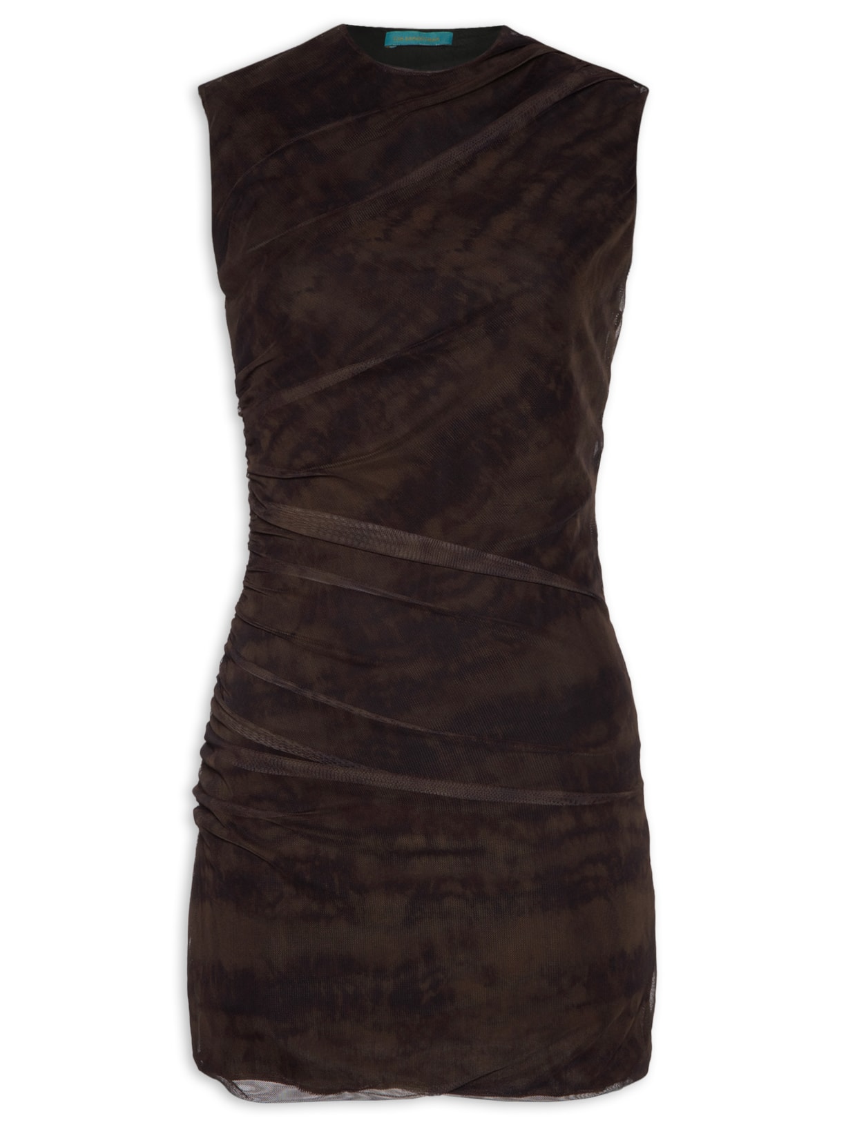 Vestido Curto Estampado - Preto