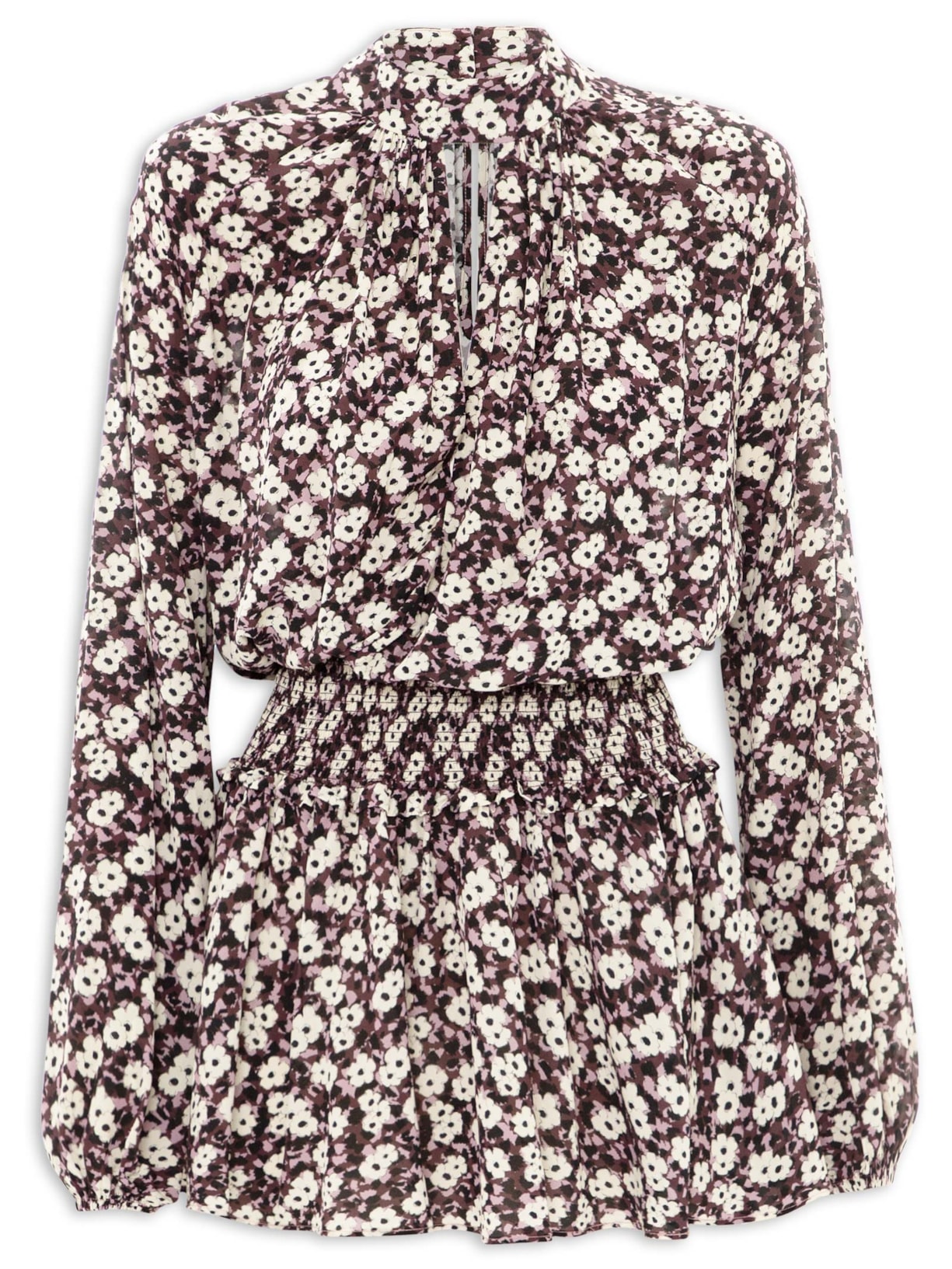 Vestido Curto Estampado - Roxo