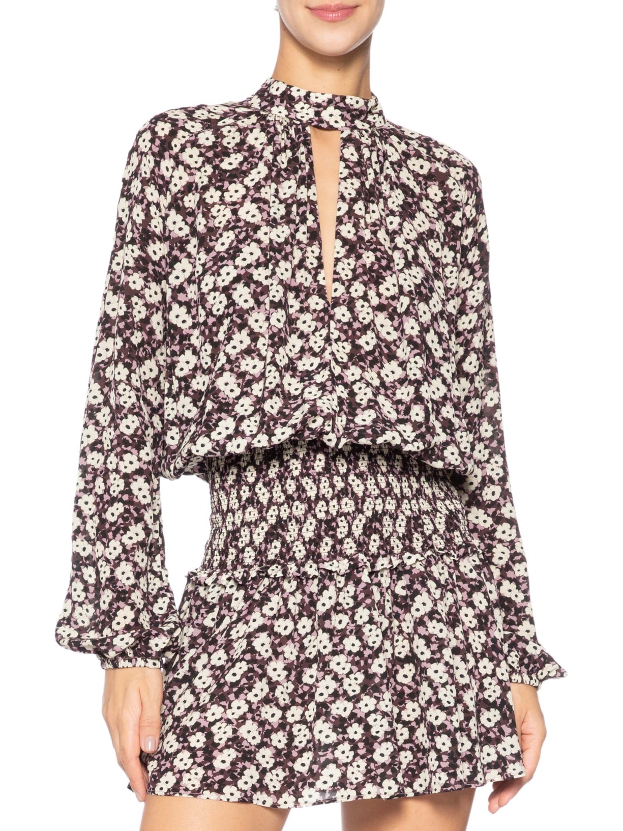 Vestido Curto Estampado Roxo Animale