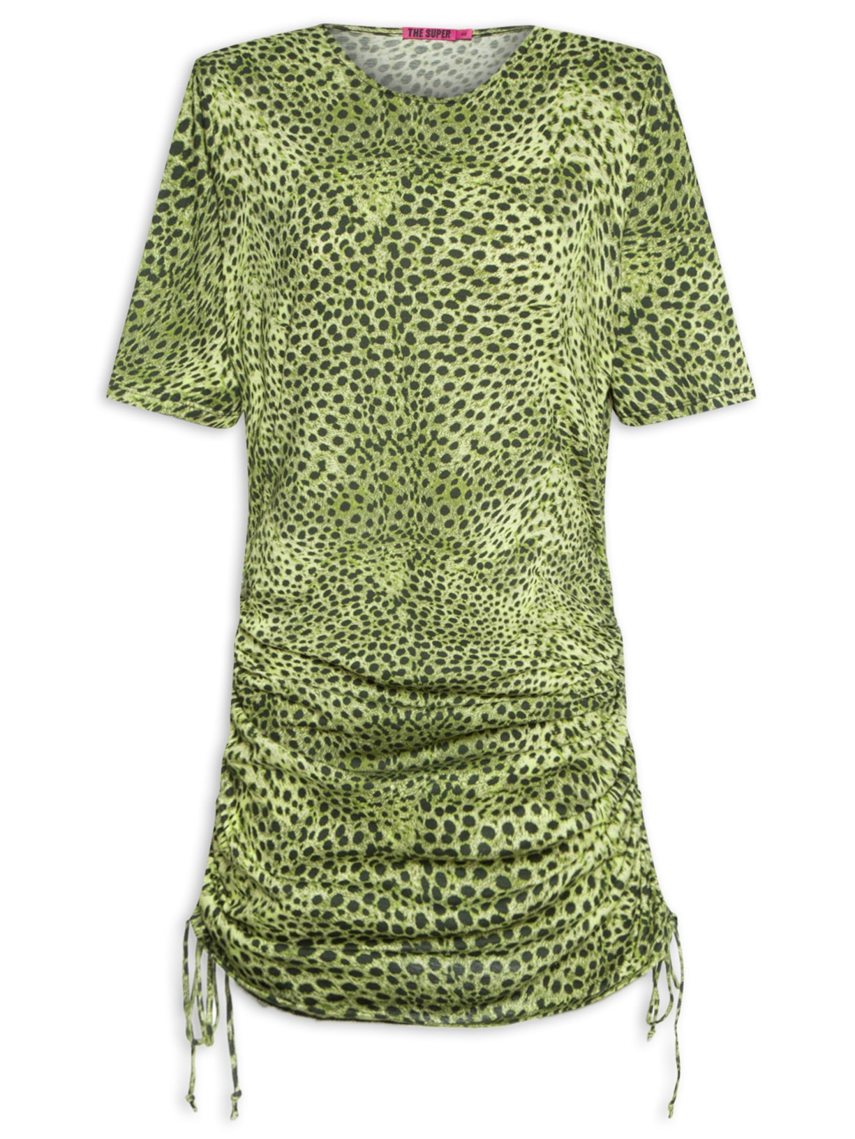 Vestido Curto Estampado - Verde