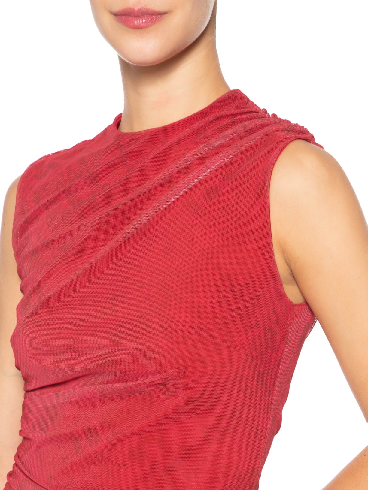 Vestido Curto Estampado Vermelho Cia Marítima