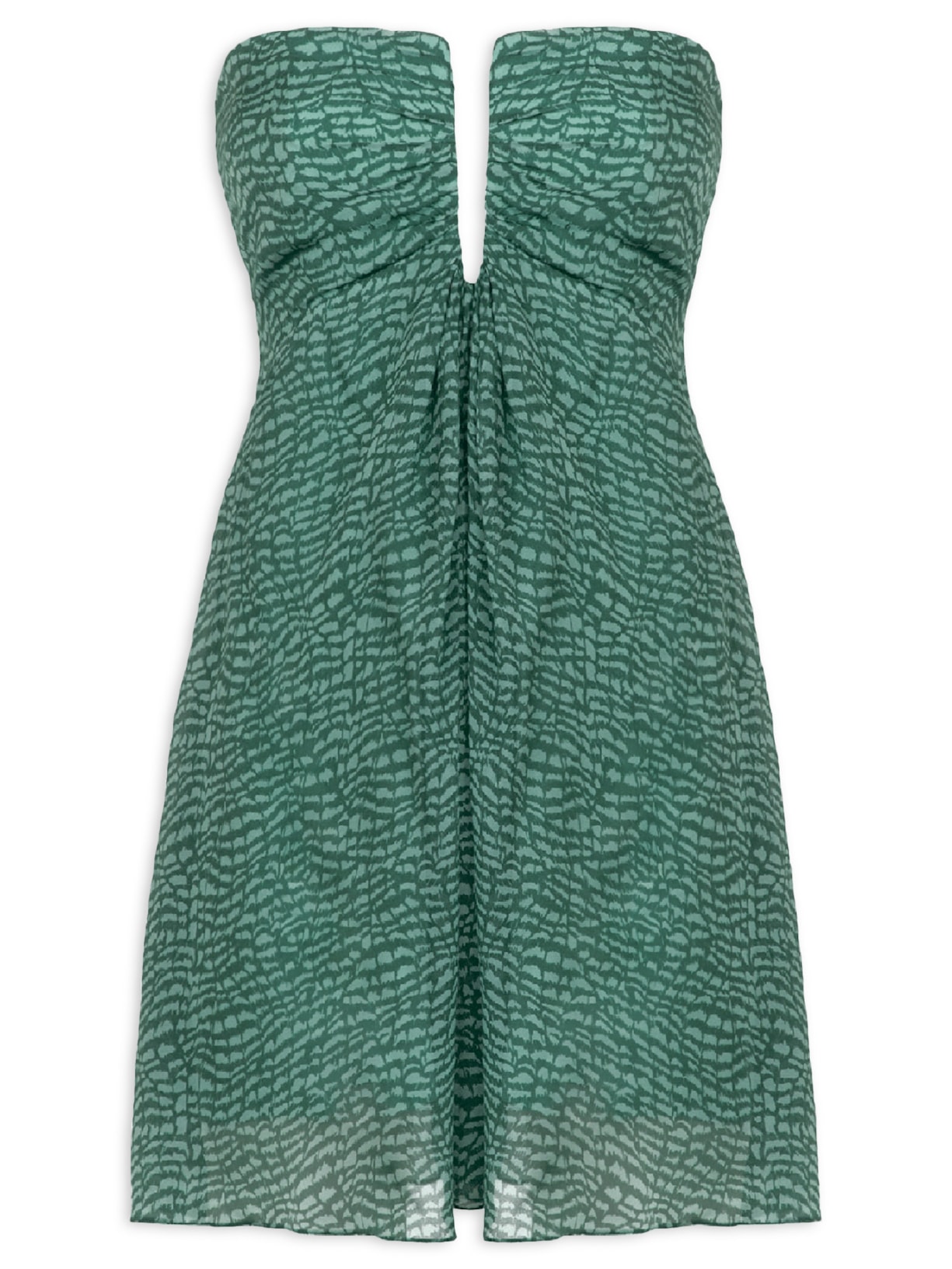 Vestido Curto Fawn - Verde