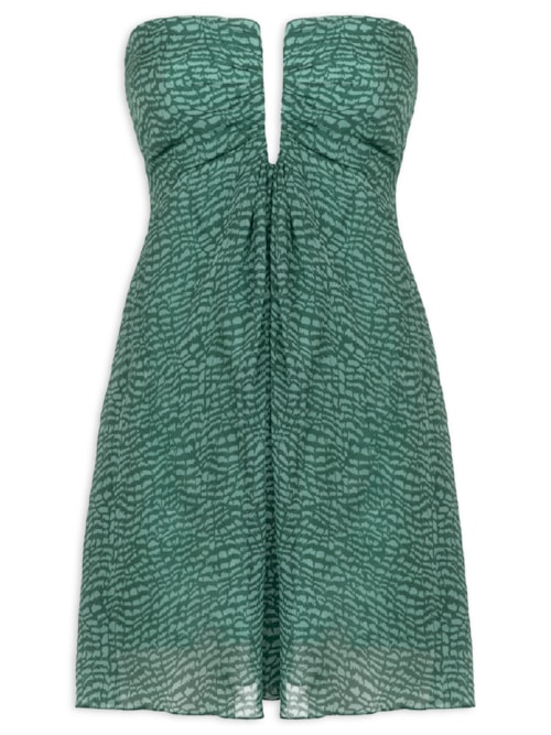 Vestido Curto Fawn - Verde