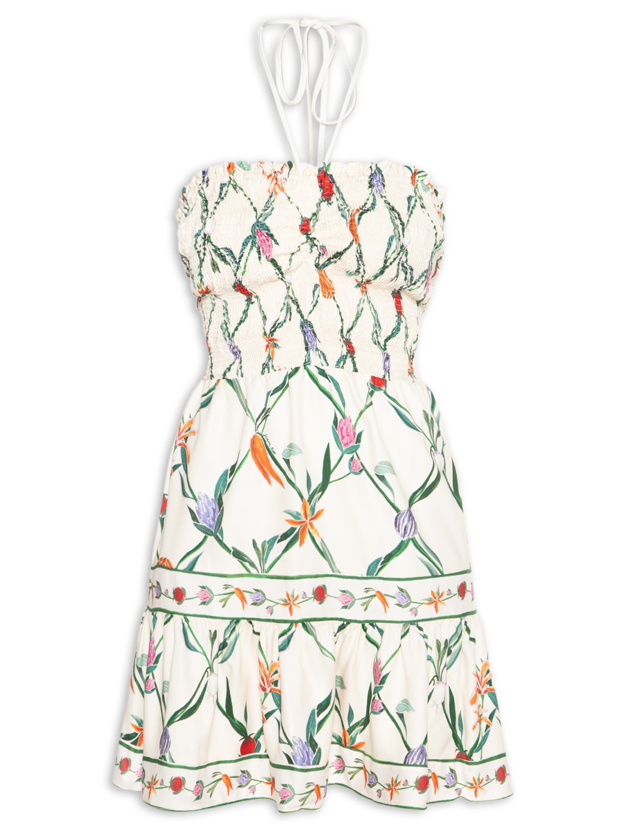 Vestido Curto Feira de Legumes – Branco