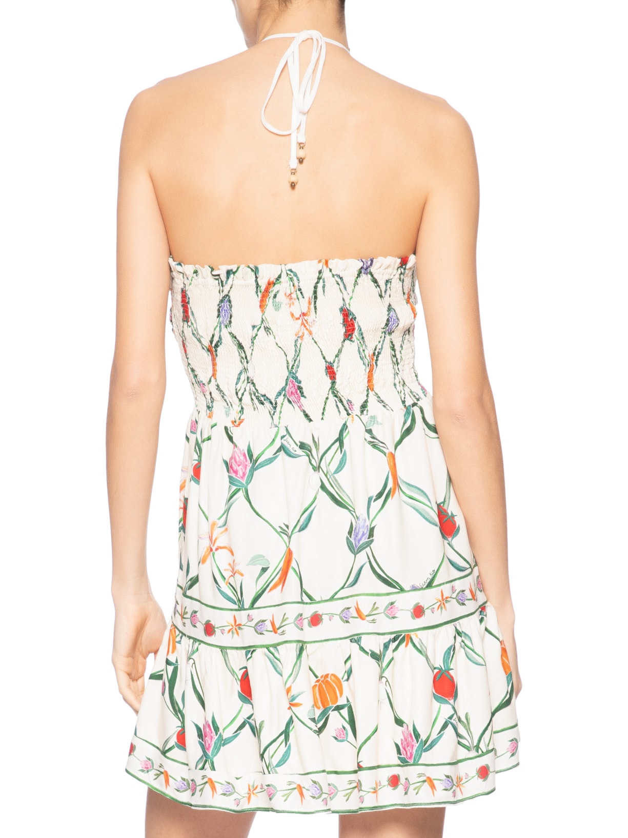 Vestido Curto Feira de Legumes – Branco Farm