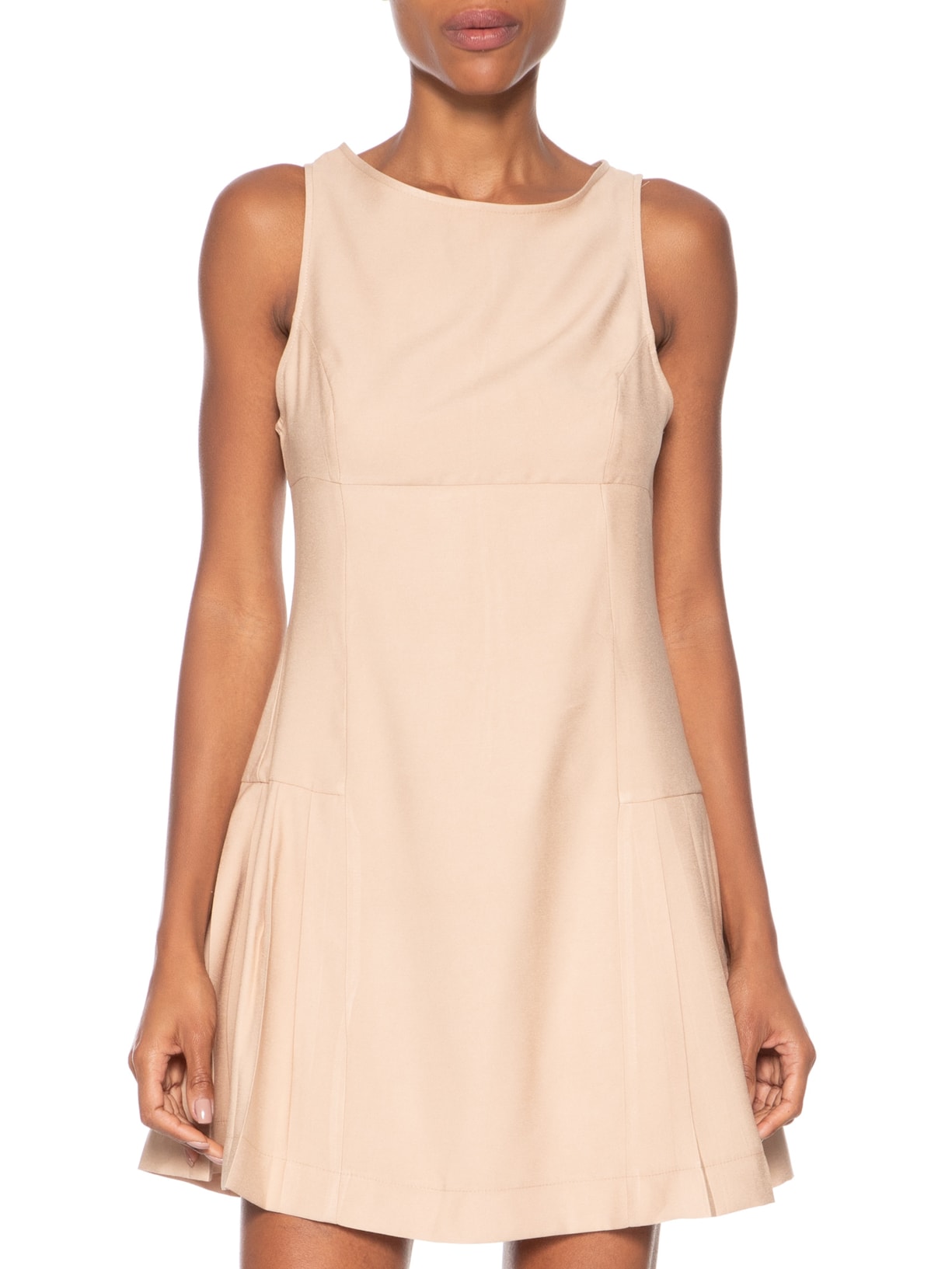 Vestido Curto Feminino Bege Market 33