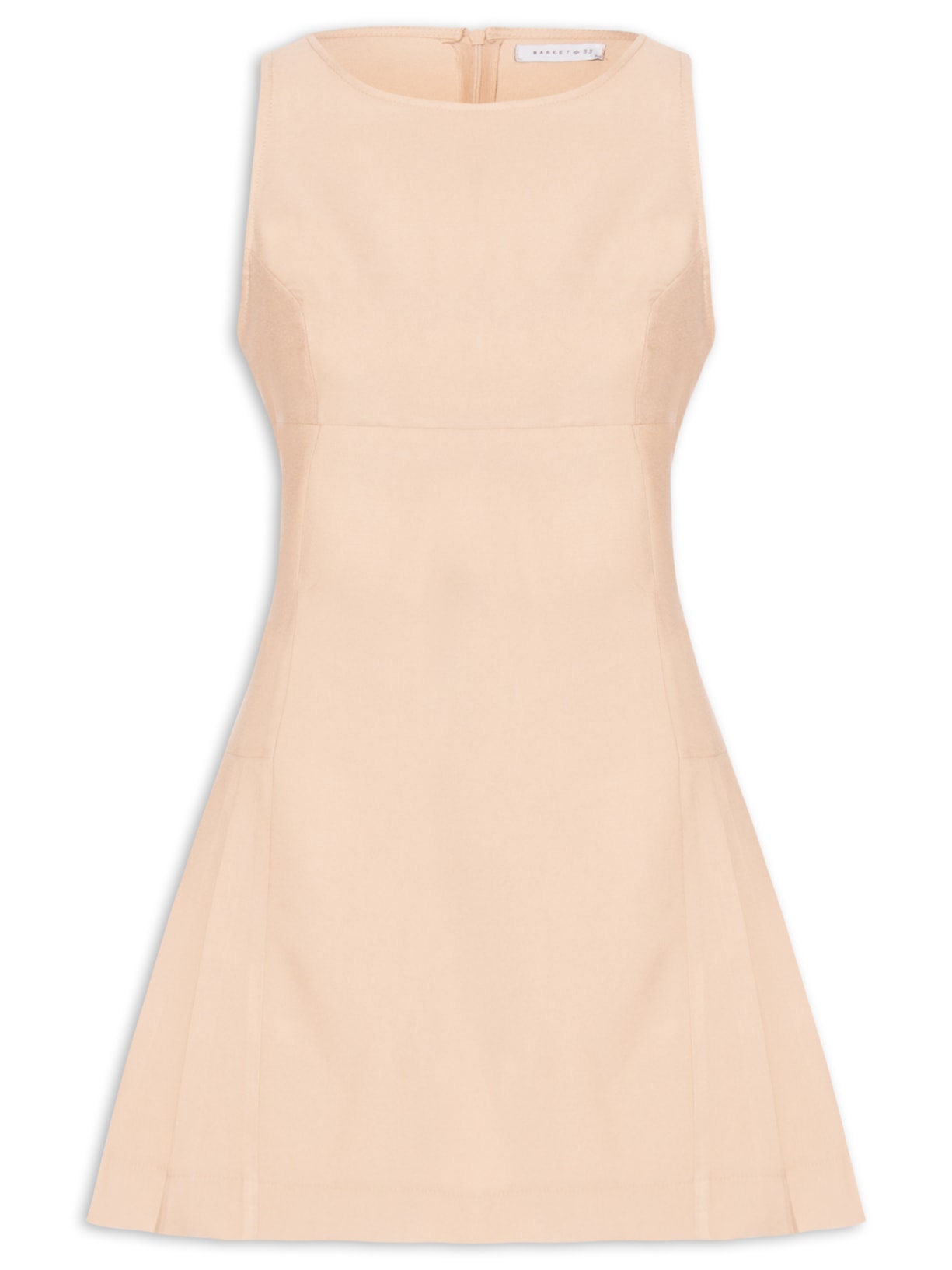 Vestido Curto Feminino Bege Market 33