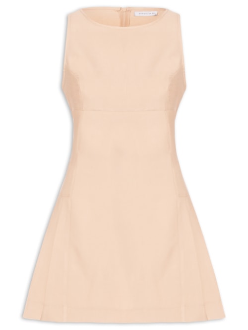 Vestido Curto Feminino - Bege
