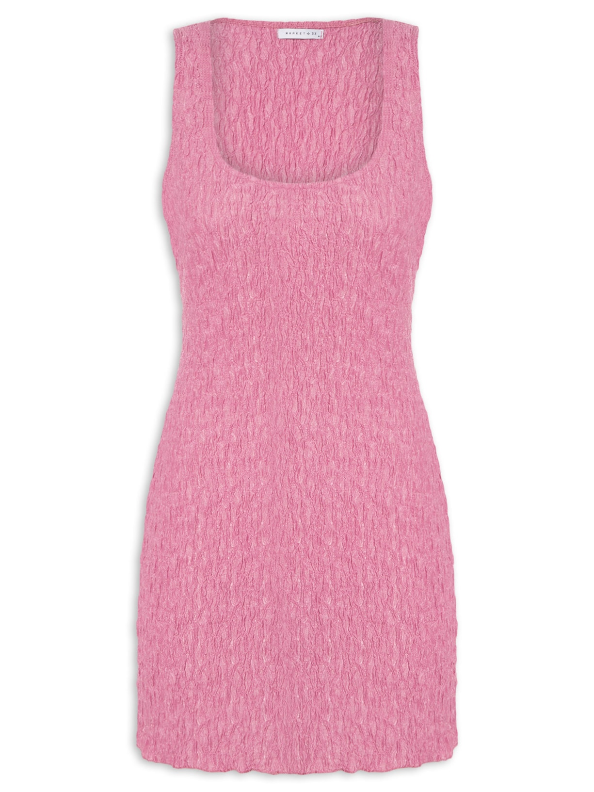 Vestido Curto Feminino Texturizado - Rosa