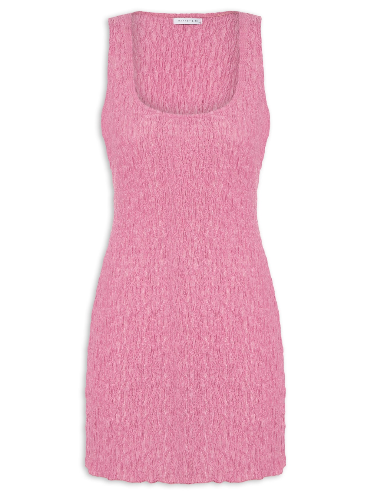 Vestido Curto Feminino Texturizado Rosa Market 33