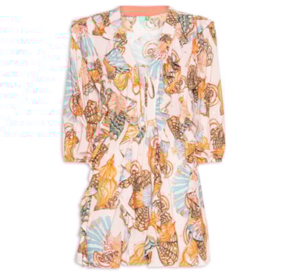 Vestido Curto Festa De Concha - Rosa