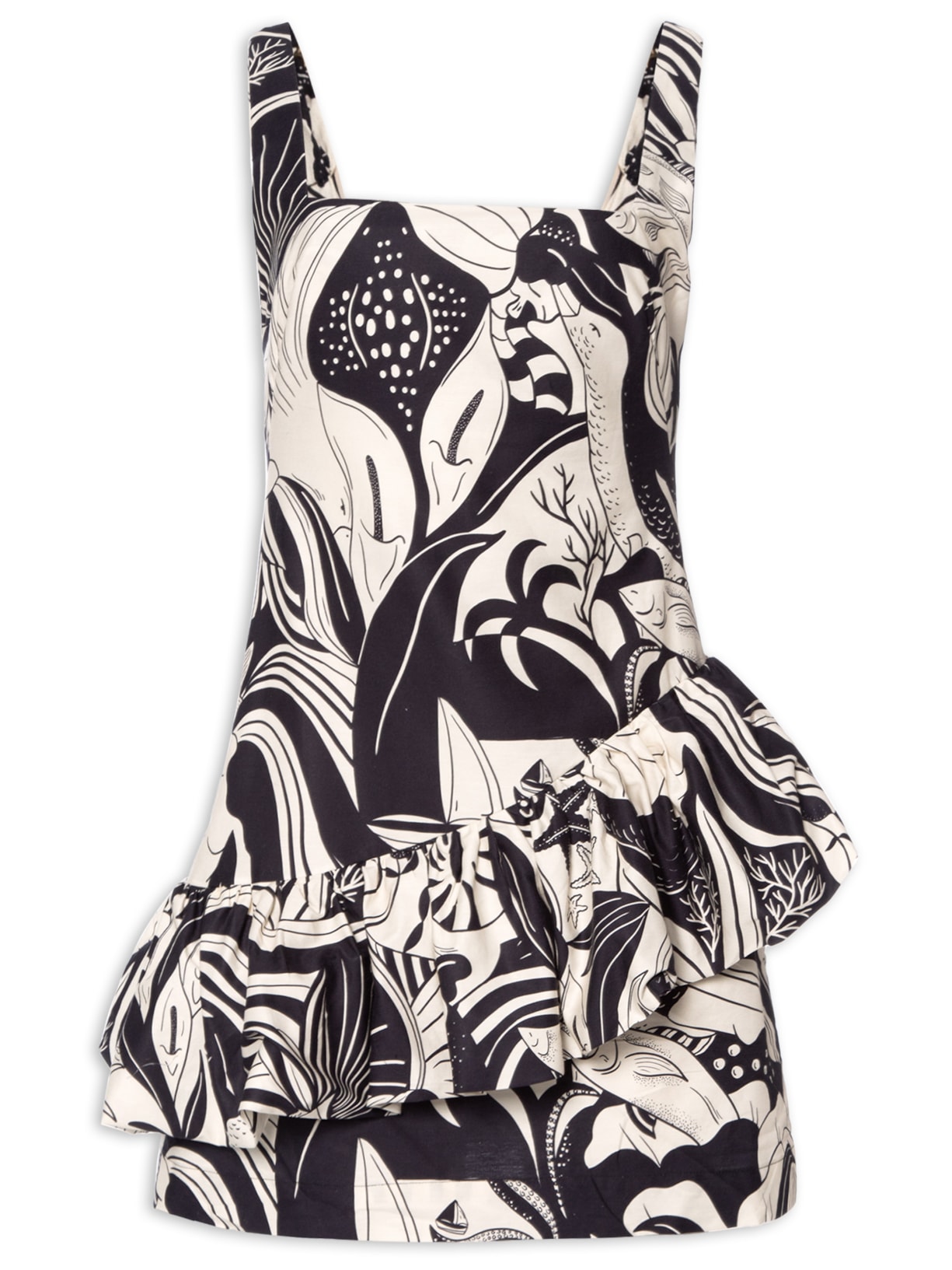 Vestido Curto Festa de Mar - Preto