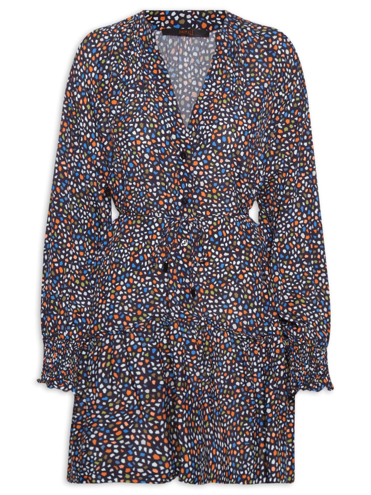 Vestido Curto Fig Pedras - Preto