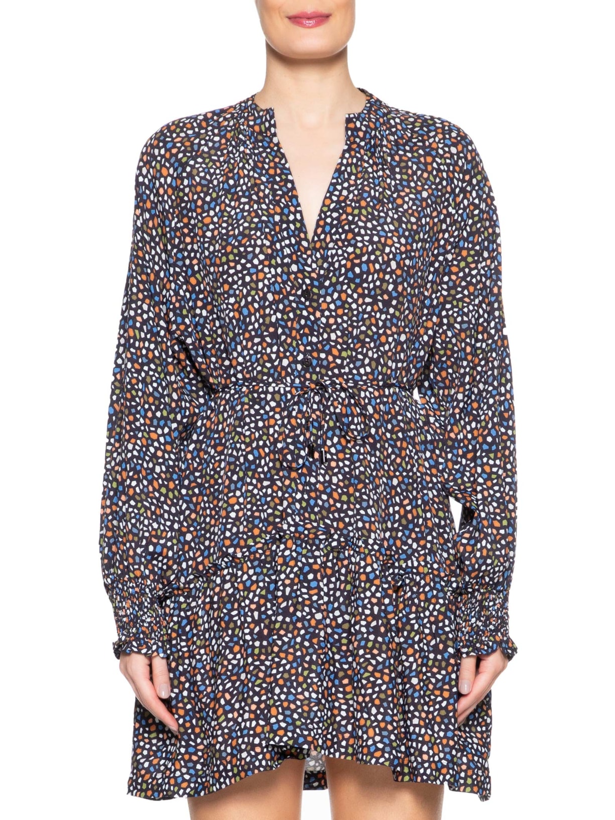 Vestido Curto Fig Pedras Preto Animale