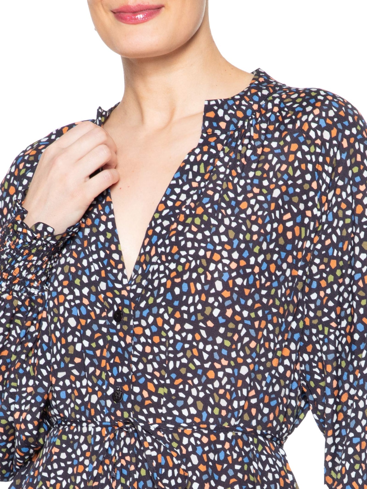 Vestido Curto Fig Pedras Preto Animale