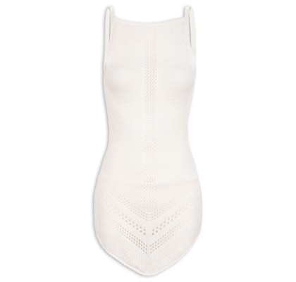 Vestido Curto Finch Tricot - Branco