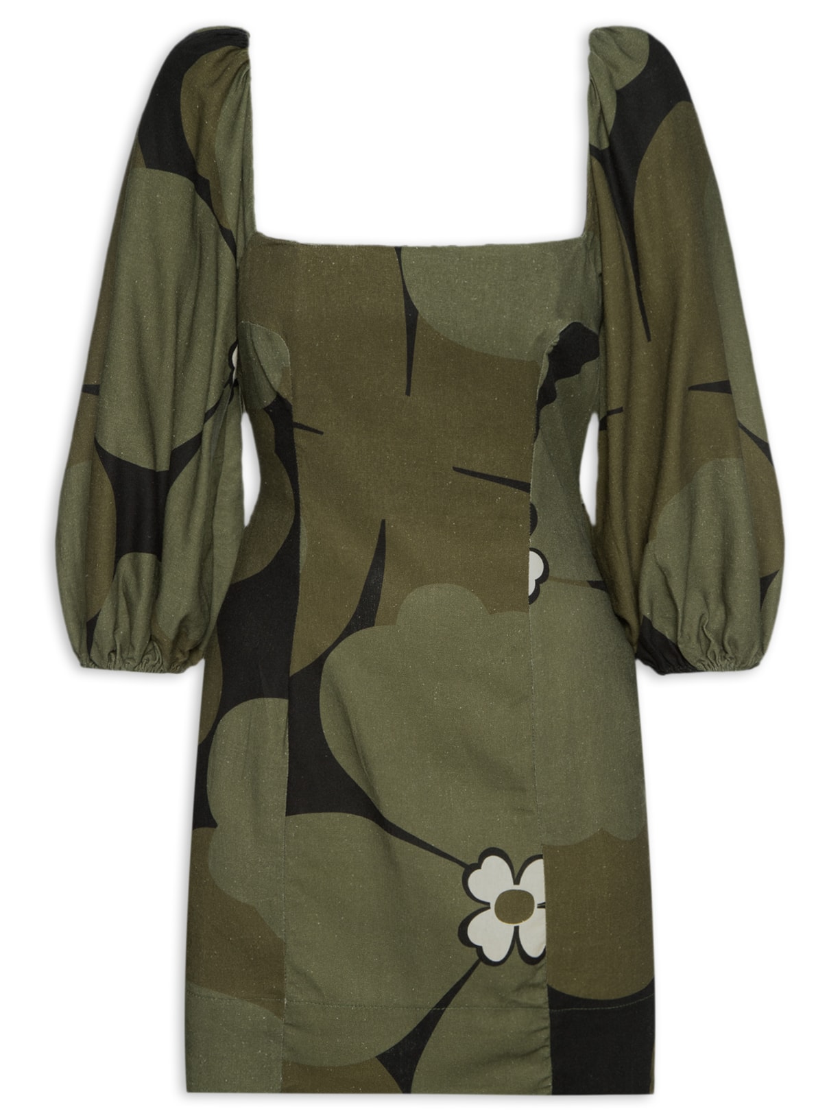 Vestido Curto Flor Bela - Verde