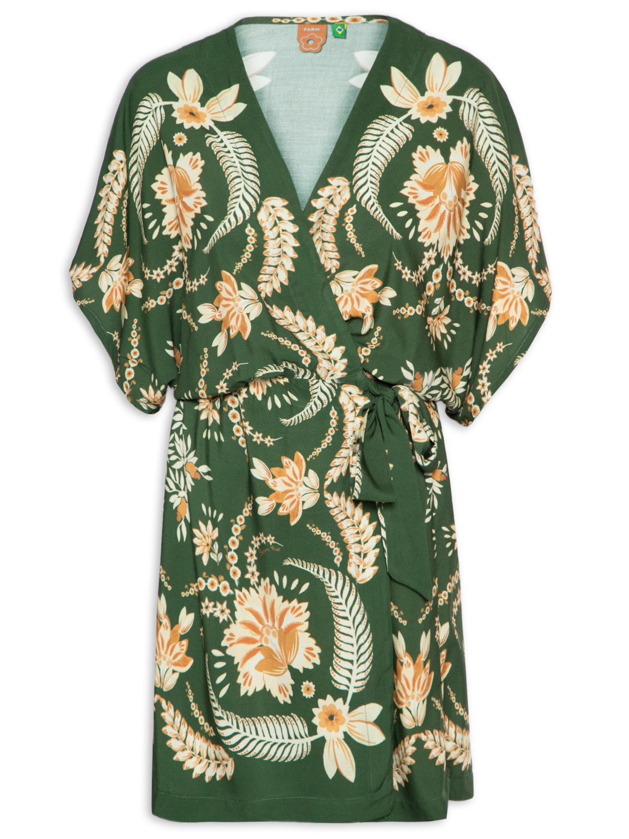 Vestido Curto Flor De Coqueiro - Verde