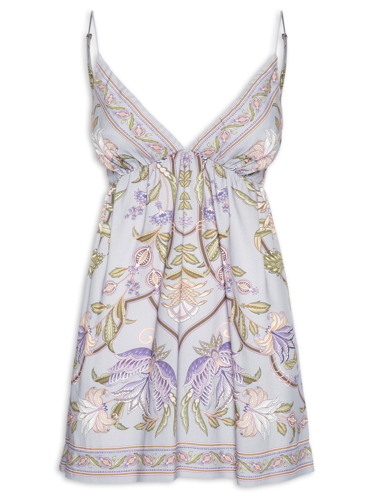 Vestido Curto Flor Do Deserto Roxo Farm
