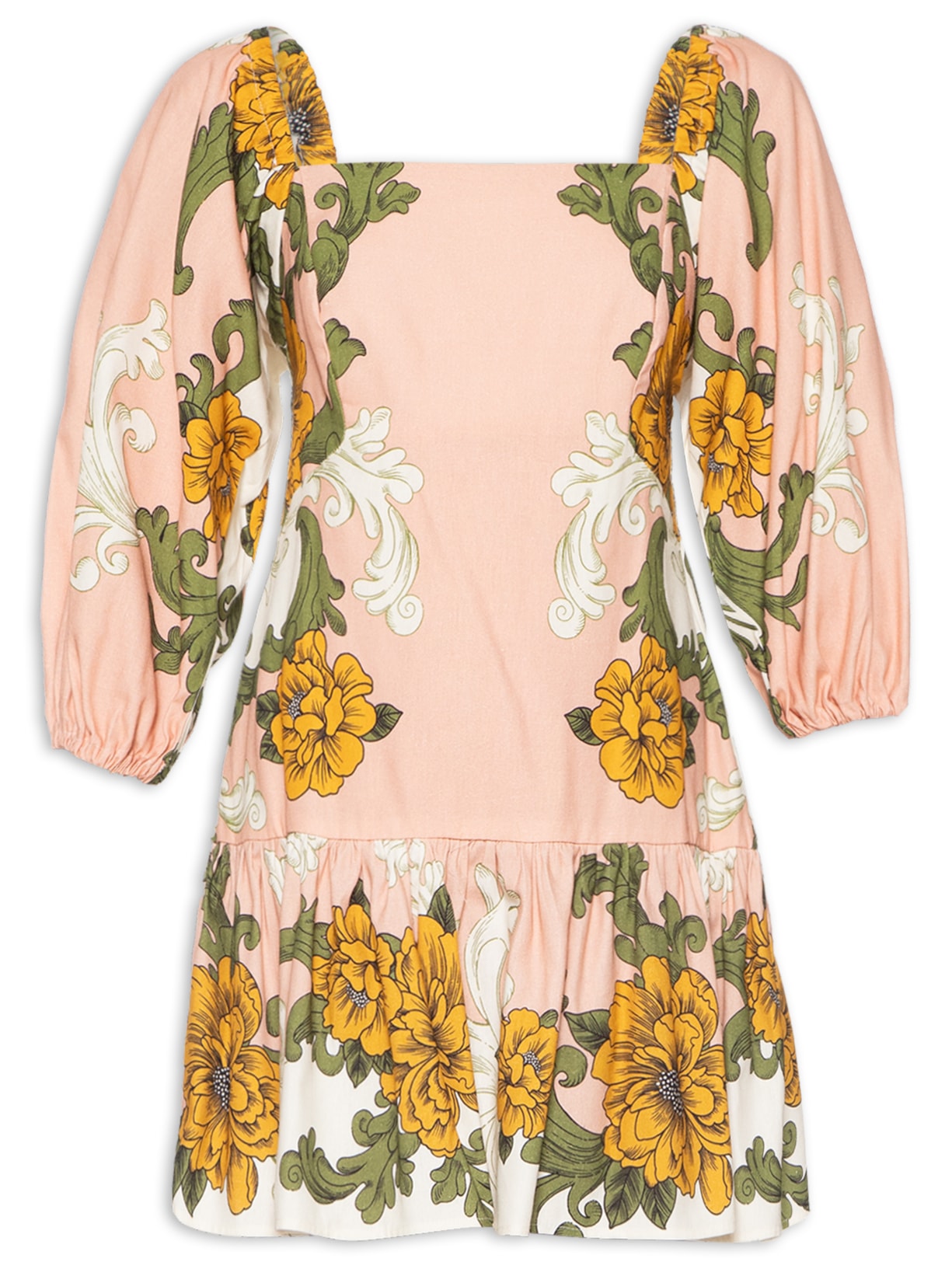 Vestido Curto Flor Real - Rosa