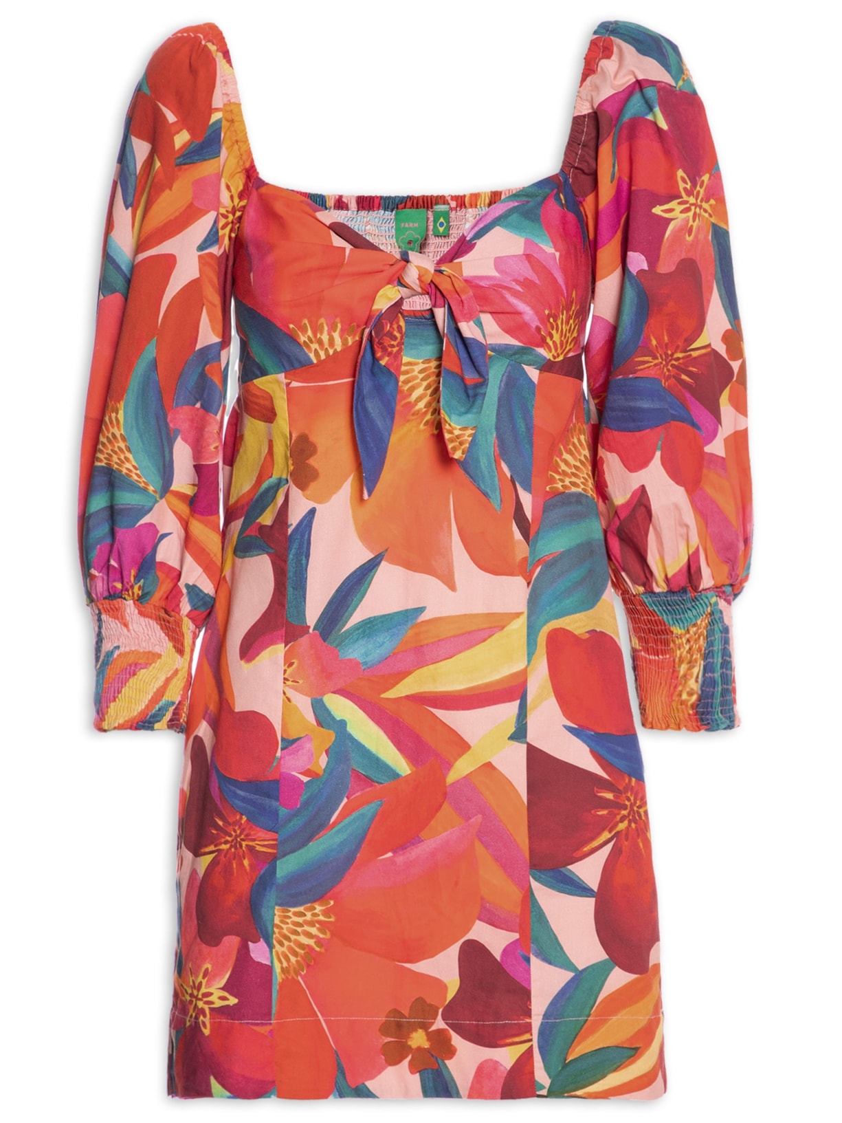 Vestido Curto Floral Erika Rosa Farm
