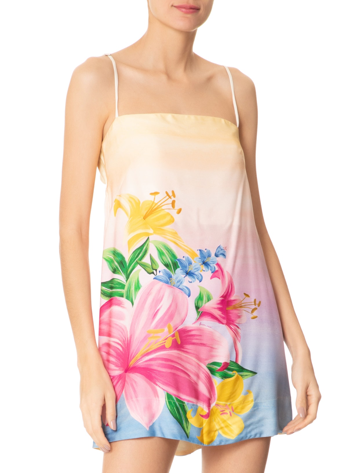 Vestido Curto Floral Lena Rosa Farm