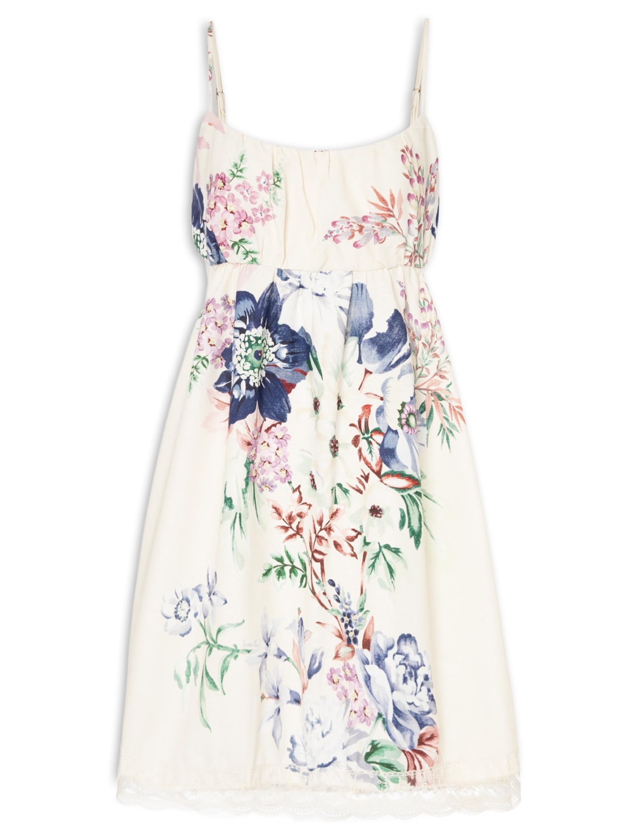 Vestido Curto Floral Luma E Off White Farm