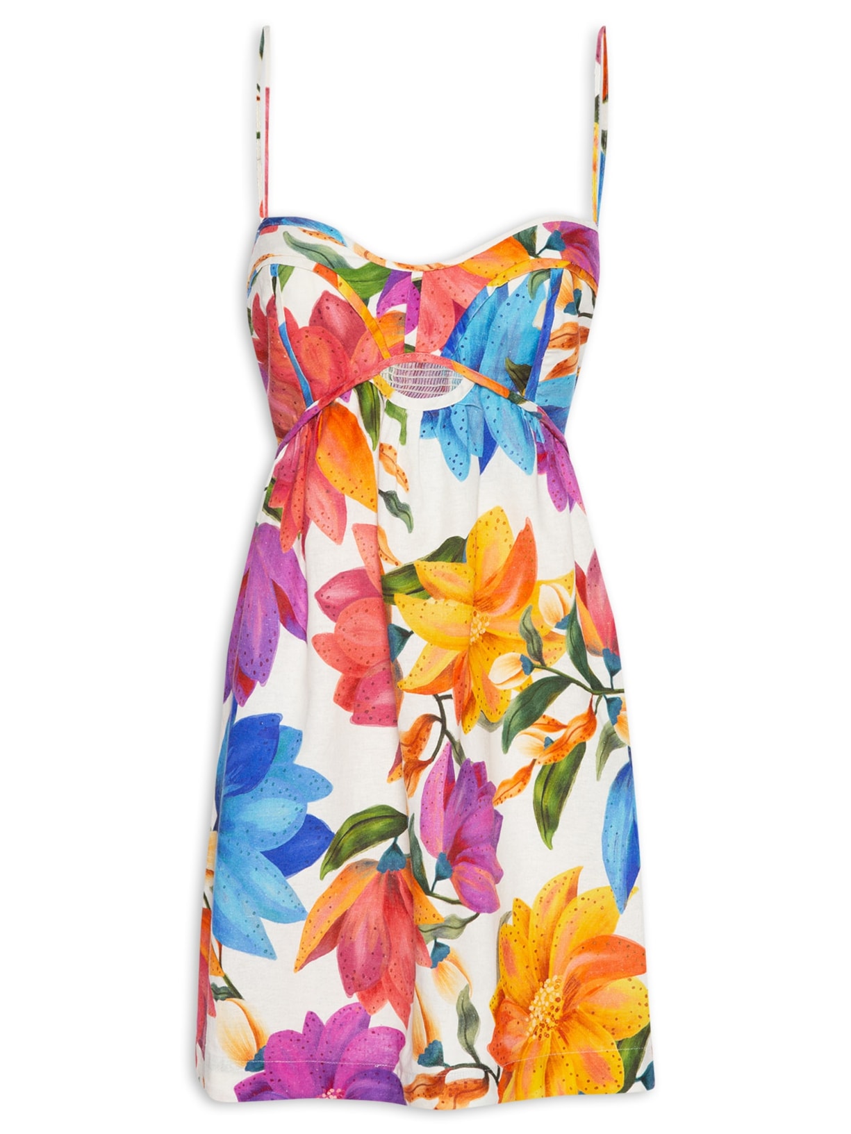 Vestido Curto Floral Maria - Rosa