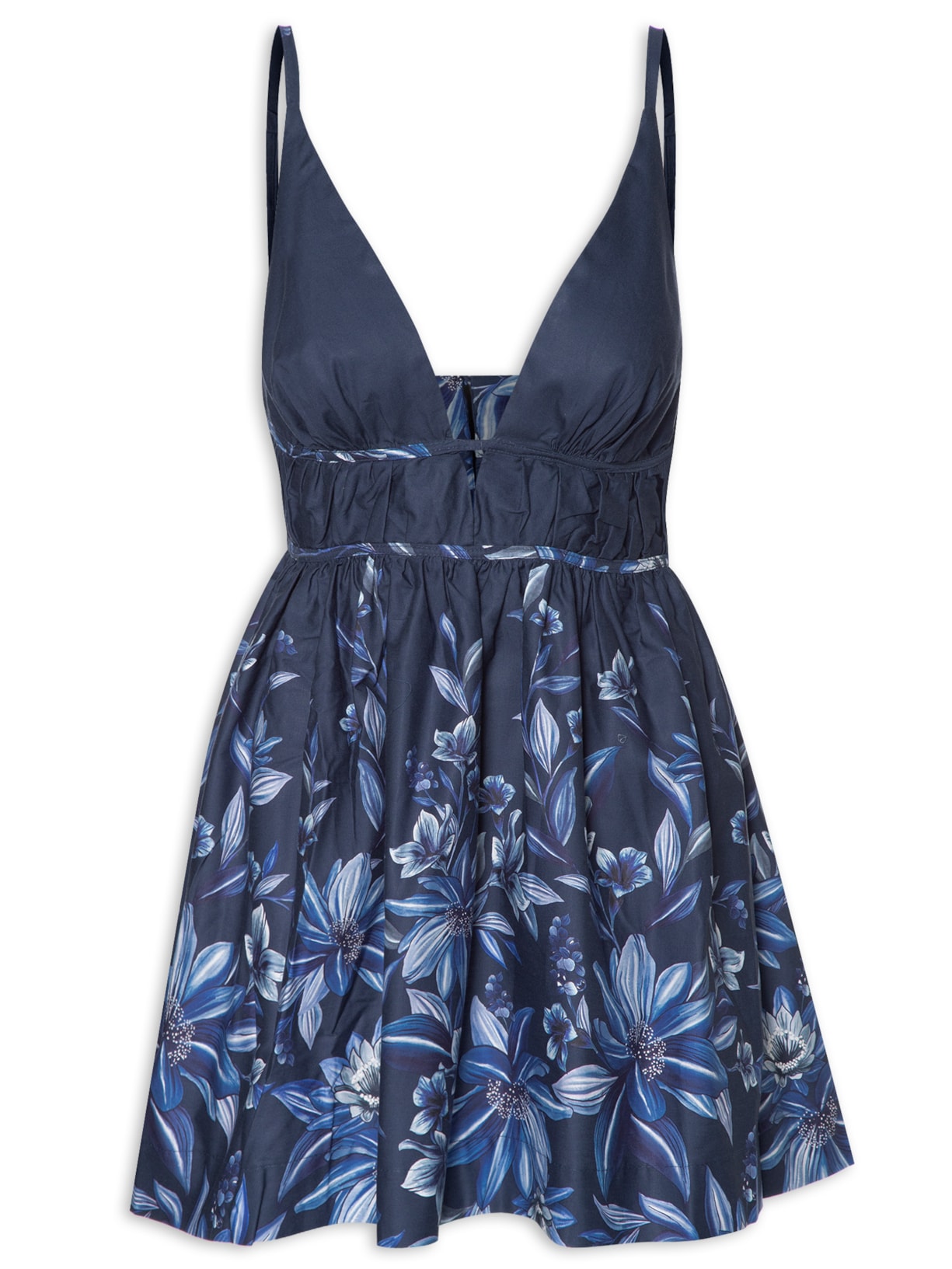 Vestido Curto Floral Tati - Azul