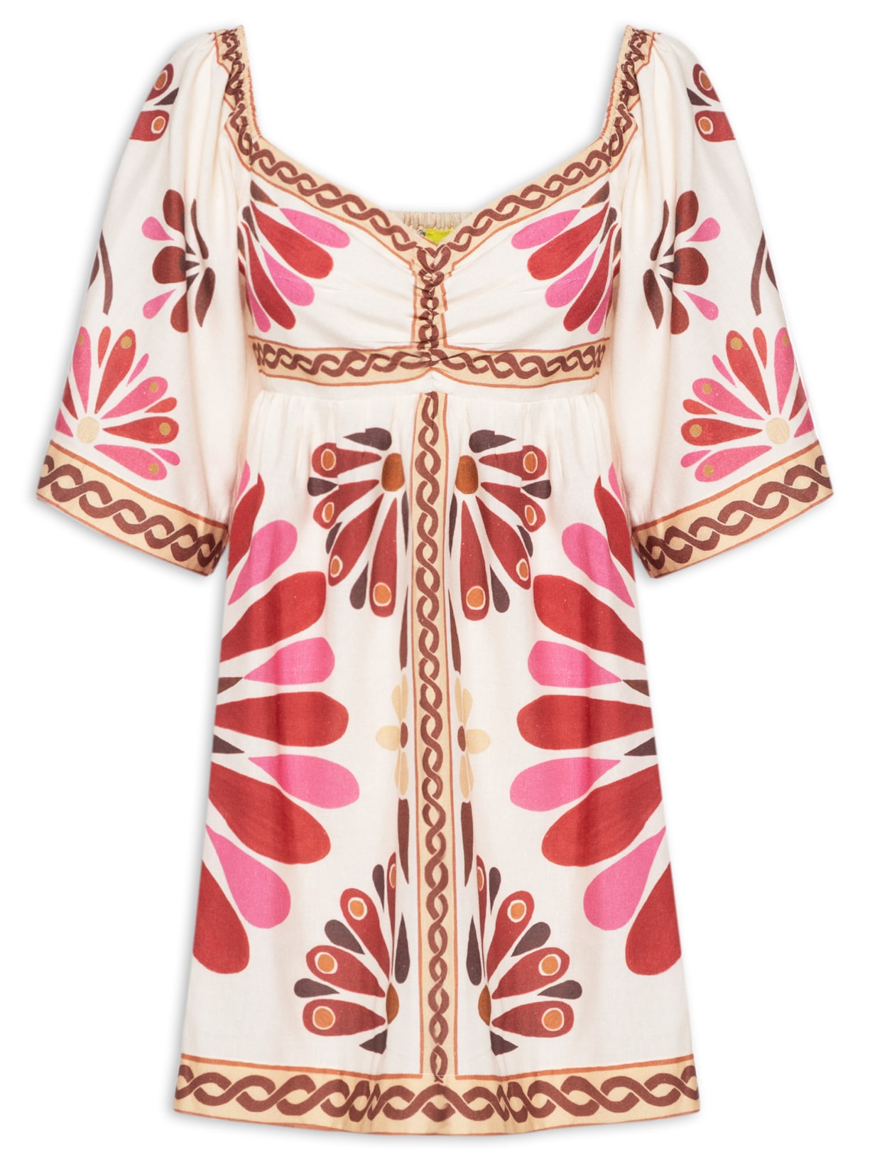 Vestido Curto Florejo - Bege