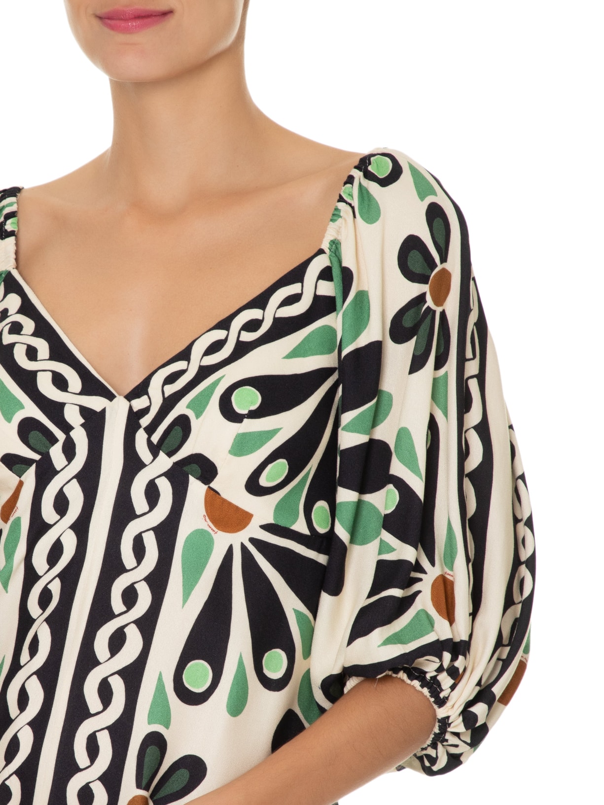 Vestido Curto Florejo Bege Farm