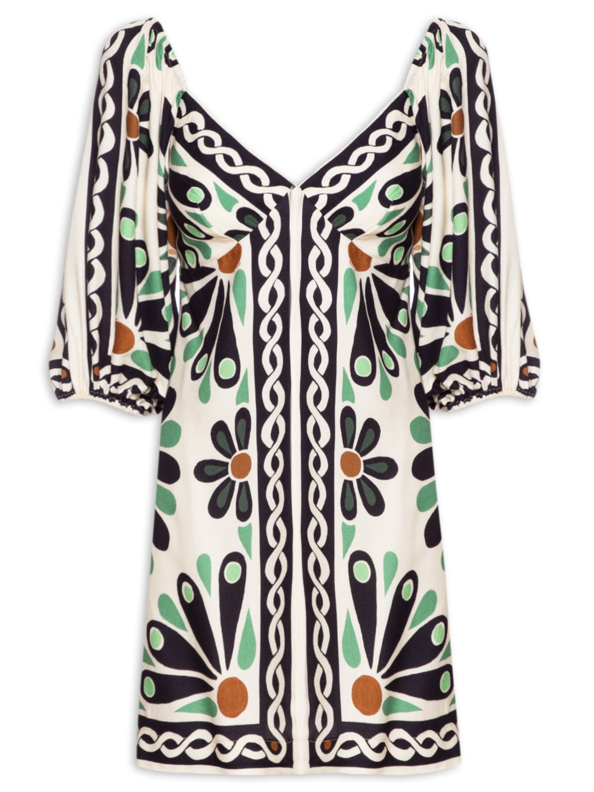 Vestido Curto Florejo - Bege