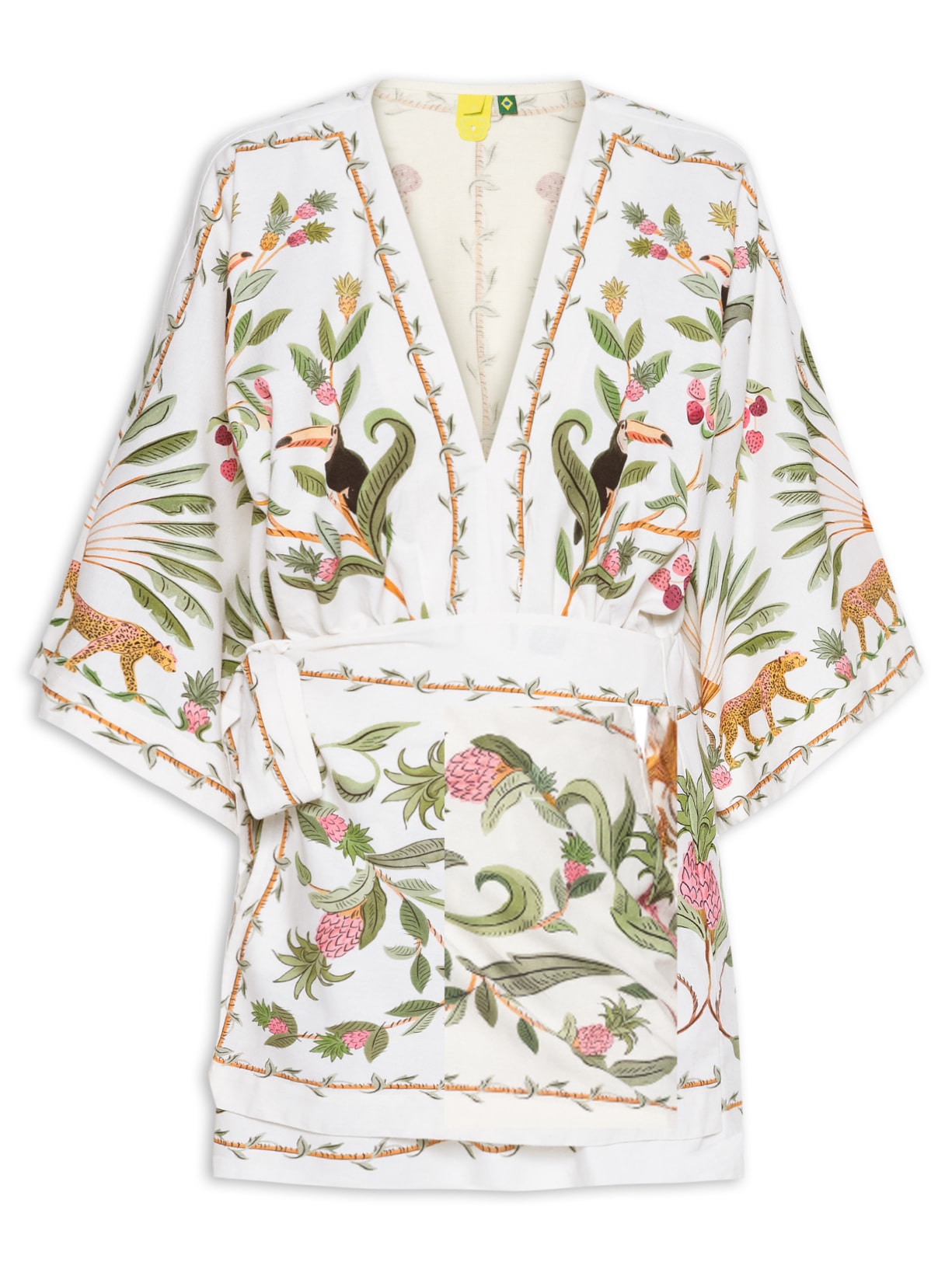 Vestido Curto Floresta Doce - Branco