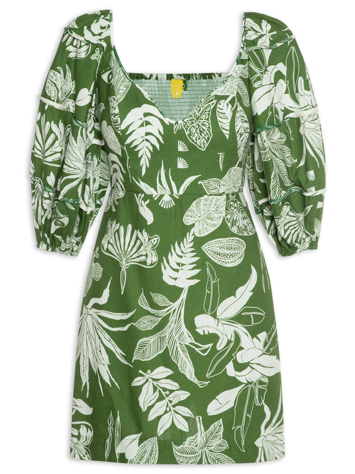 Vestido Curto Florestinha - Verde