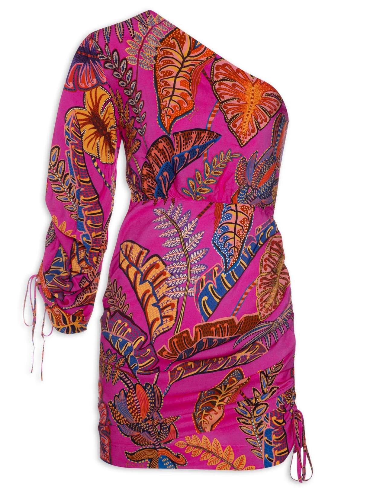 Vestido Curto Folhagem Cool - Rosa