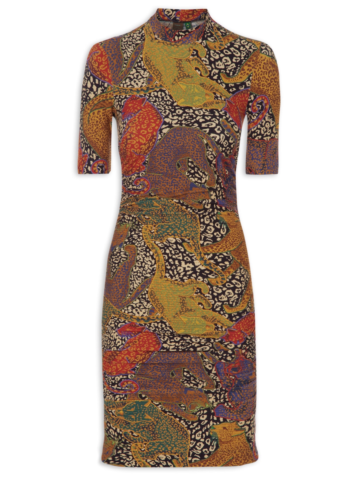 Vestido Curto Franzido Felina - Preto