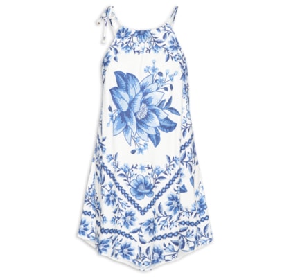 Vestido Curto Fruta De Verão - Branco