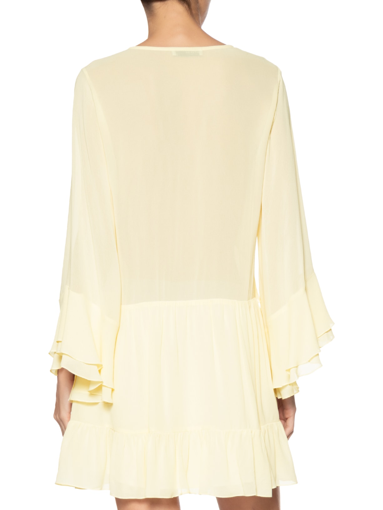Vestido Curto GGT Babados Amarelo Dress To