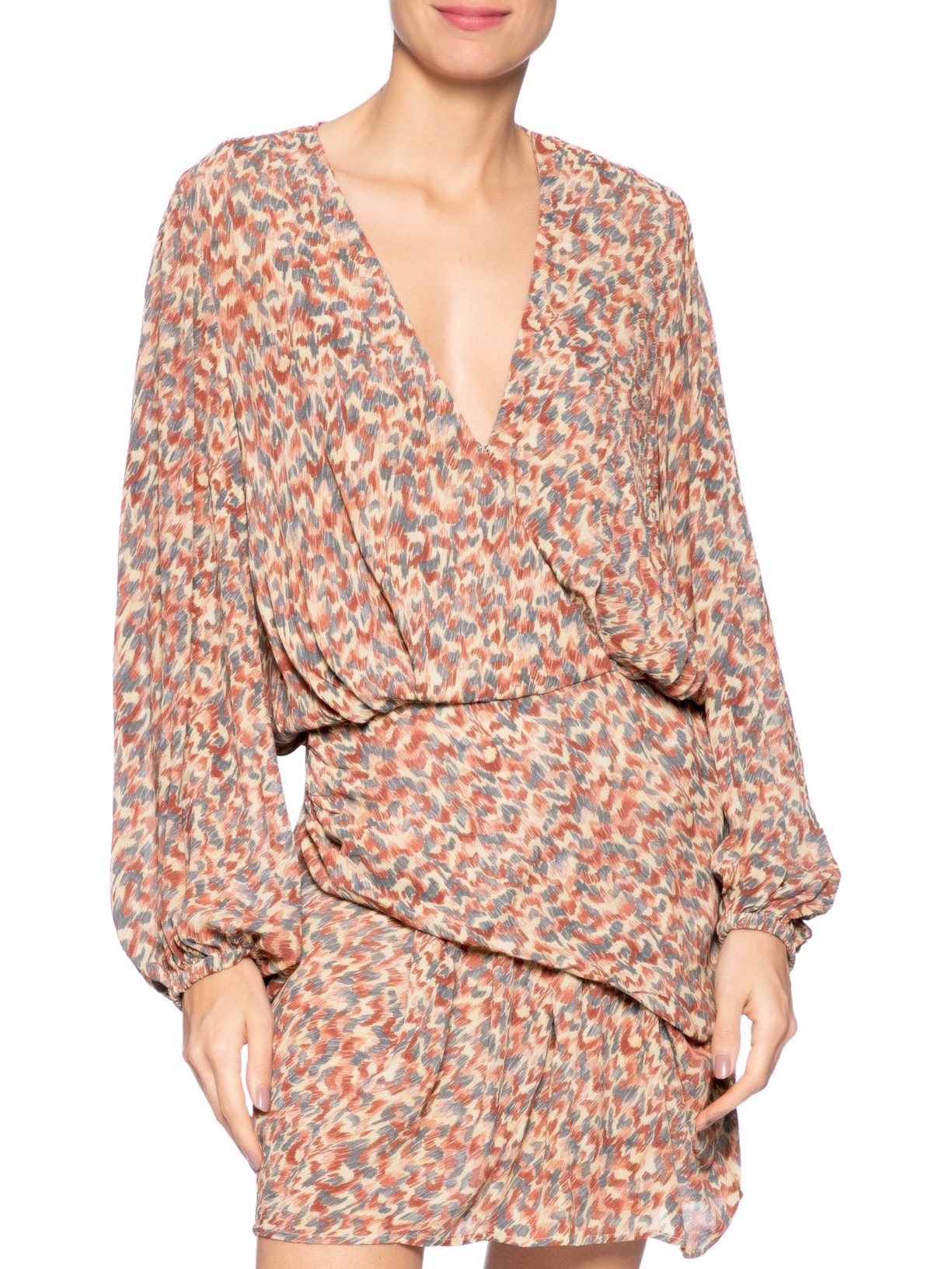 Vestido Curto Ggt Estampa Prisma Vermelho Maria Filó