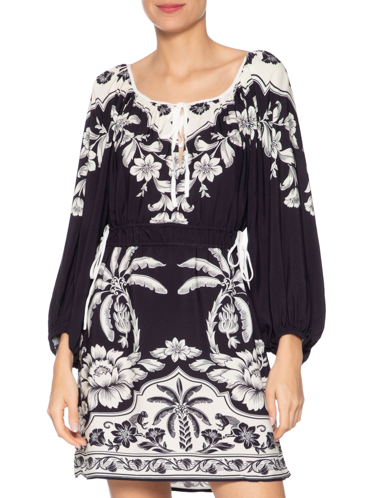 Vestido Curto Guanacaste Preto Farm