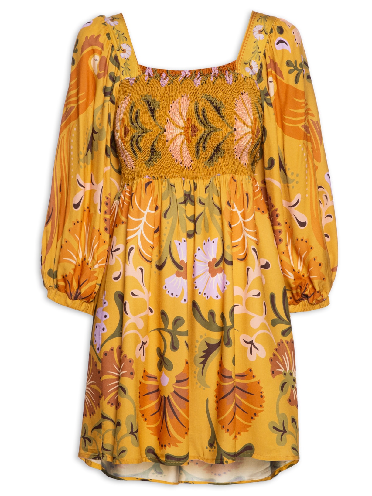 Vestido Curto Helena - Amarelo